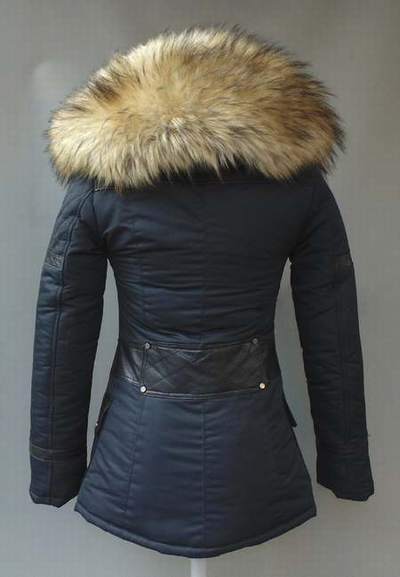 doudoune femme capuche fourrure pas cher